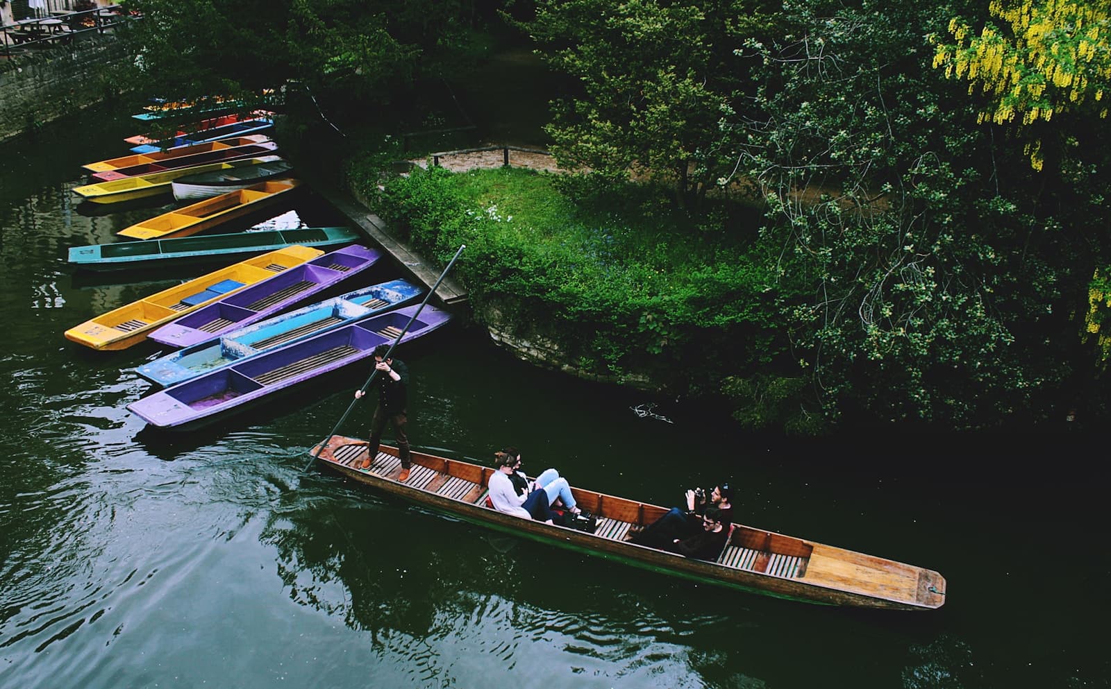 Punting on the river in Oxford